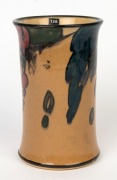 P.P.P. (PREMIER POTTERY PRESTON) cylindrical&nbsp;form vase with dribble glaze, stamped "P.P.P.", 17cm high - 3