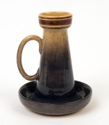 P.P.P. (PREMIER POTTERY PRESTON) rare chamber stick candle holder,&nbsp; stamped "P.P.P.", 13.5cm high - 2
