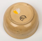 P.P.P. (PREMIER POTTERY PRESTON) bowl with dribble glaze interior, stamped "P.P.P.", 6cm high, 13cm diameter - 2