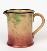 P.P.P. (PREMIER POTTERY PRESTON) jug with sponge work decoration glazed in pink, green and brown with yellow highlights, stamped "P.P.P.", 12.5cm high, 15cm wide - 2