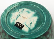 KLYTIE PATE green glazed pottery bowl, incised "Klytie Pate", 5cm high, 10cm diameter - 2