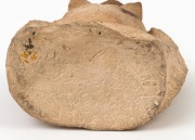 WILLIAM RICKETTS pottery sculpture of an Aboriginal female, reverse adorned with two children's faces, incised "William Ricketts, The Sanctuary, Mount Dandenong, 1958", 22cm high - 3