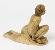 WILLIAM RICKETTS pottery statue of a seated Aboriginal figure with koala, incised "W. M. Ricketts, Mt. Dandenong, 1941", 10cm high, 13cm wide - 3