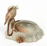 WEMBLEY WARE ceramic ashtray with kookaburra and snake decoration, black factory mark to base, ​​​​​​​12.5cm high, 14.5cm wide - 2