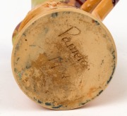 PAMELA "Batman, Souvenir of Melbourne" pottery profile portrait jug with unusual caramel glaze with pink and green highlights, incised "Pamela, 1934", ​​​​​​​14cm high - 3
