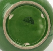NEWTONE&nbsp;POTTERY large green glazed&nbsp; jug with unusual dribble glaze, stamped "Newtone Pottery, Sydney", 29cm high - 3