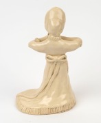 J. PEARSON pottery statue of a lady, incised "J. Pearson, 1937", 23cm high - 2