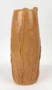 ERIK JUCKERT&nbsp;early exhibition quality vase,&nbsp;spectacularly decorated with applied landscape forest scene, rare, incised "Eric Juckert, 1945", ​​​​​​​43cm high - 2