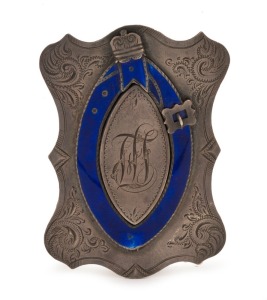 HENRY STEINER (attributed), antique Australian silver and enamel buckle, circa 1880, 7.5cm high