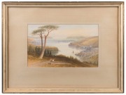 CONRAD MARTENS (1801-1878), (attributed), (Sydney Harbour from Observatory Hill), watercolour, overlooking the rocks, Darling Harbour, and Bennelong Point, 17 x 29cm, 37 x 50cm overall. Compare: Deutscher and Hackett Fine Art Auctioneers, 6th May 2015, lo - 2