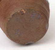 EDDIE PURUNTATAMIRI (Tiwi Islands) pottery vase with Aboriginal motif, signed "E.P.", ​​​​​​​17.5cm high - 2