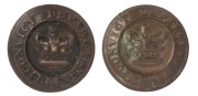 CONVICT DEPARTMENT six assorted antique buttons by MILNS & Co. of London, 19th century, 23mmmm diameter&nbsp;17cm - 4