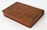 An antique Australian book box, fiddle back&nbsp;maple and pine, Queensland origin, late 19th century, ​​​​​​​22cm high - 2
