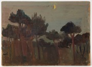 School of PHILLIPS FOX (1865-1915), Australian School landscape sketch, hills near the seas, Sydney, double-sided oil on panel, 24 x 33cm, Provenance: Private Collection Melbourne. - 2