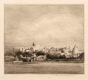 MORTIMER L. MENPES (1855-1938), Castle of St. Angelo, Rome, etching, ​​​​​​​signed in pencil lower right, 14 x 15cm, 37 x 36cm overall. PROVENANCE: Private Collection, Melbourne.