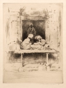 MORTIMER L. MENPES (1855-1938), Workers in silver and gold, etching, signed in pencil lower right, 20 x 15cm, 45 x 37cm overall. Illustrated in "The Etched Works Of Mortimer Menpes, Vol.III Etchings Between 1914-1938" by Gary Morgan, I.S.B.N. 978098071302