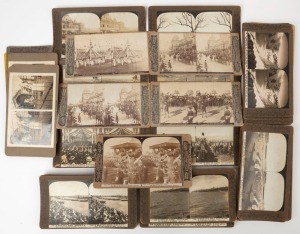 STEREO CARDS: Accumulation of cards including The Rose Stereograph Company for the visit to Australia of THE AMERICAN FLEET, (30, all different); miscellaneous others incl. for Duke of York Celebrations (5), plus a few overseas cards including New Zealand