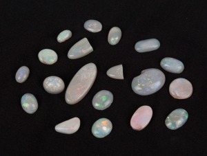 Assorted polished solid opals, 