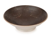 ARTIST UNKNOWN studio pottery bowl, incised signature&nbsp;(illegible), ​​​​​​​6cm high, 18.5cm diameter