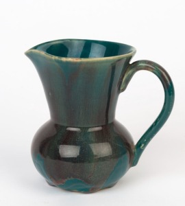 CRUFFEL (attributed), ceramic jug with green glaze, 11cm high