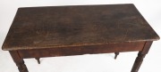 An antique Colonial Australian cedar side table with finely turned legs, mid 19th century, ​​​​​​​74cm high, 106cm wide, 50cm deep - 2