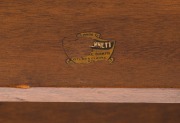 An antique metamorphic fold-over library steps chair, Queensland maple and eucalypt with parquetry motif, late 19th century, maker's label to underside, 86cm high - 3