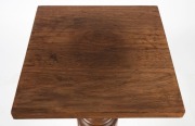 An Australian blackwood pedestal with fluted column and faded finish, late 19th century, 105cm high, 29cm wide, 29.5cm deep - 2