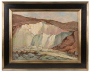 GEORGE HENRY FREDERICK BELL (1878-1966), (white cliffs), oil on board, signed lower left "George Bell", ​​​​​​​44 x 60cm, 63 x 78cm overall - 2