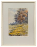 ELLIS ROWAN (1848-1922), (meadow landscape), watercolour, signed lower right "Ellis Rowan", 25 x 17cm, 40 x 30cm overall - 2