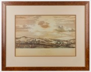 "MELBOURNE From The South Side Of The Yarra,1839" facsimile print in timber frame, 70 x 87cm overall - 2