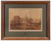 JOHN GLOVER (1767-1849), (attributed), Kirkstall Abbey, watercolour, 37 x 57cm, 71 x 88cm overall - 2