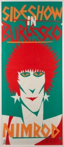 MARTIN SHARP (1942-2013), Sideshow In Burlesco (Nimrod series), silkscreen 873/1000, signed lower right, 107 x 45cm, 122 x 55cm overall