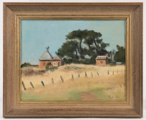 LESLEY SINCLAIR (1901-1999), I.) Rowe Street, North Fitzroy, II.) Old Diamond Creek Farmhouse, oil on board, signed lower right, 34 x 44cm each