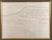 1854 VICTORIAN LAND GRANT DURING THE GOLD RUSH: July 1854 land grant by purchase to Allan McDougall and Theodore Clodins, signed and sealed by SIR CHARLES HOTHAM whilst serving as 2nd Lieutenant-Governor of Victoria (Appointed 1st Governor of Victoria in - 3