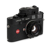 LEITZ Canada: Leica Model M4-P camera [#1606428], 1983, with Summilux 35mm f1.4 lens [#2166829] and&nbsp;Leica Meter MR [#67111]. With original box.