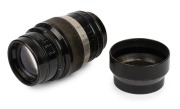 Leitz: Hektor 73mm f1.9 screw mount lens, [#121576] with rear metal cap and metal slip-on hood. - 2