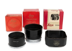 LEITZ: Accessories in original boxes: IUFOO lenshood; XOONS Summarit lenshood; ITOOY lenshood. (3 items).