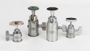 LEITZ: ball & socket tripod heads, (4 different). 