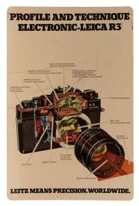 A range of Leitz/Leica point of sale advertising posters, photographs and framed items. (15 items).