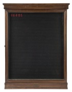 A pair of antique lobby cabinets, timber, copper and glass, Melbourne origin, 19th/20th century, stamped "Gill", 86cm high, 65cm wide, 8cm deep - 2