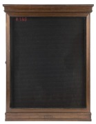 A pair of antique lobby cabinets, timber, copper and glass, Melbourne origin, 19th/20th century, stamped "Gill", 86cm high, 65cm wide, 8cm deep - 3