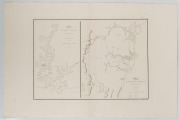 LOUIS CLAUDE DE FREYCINET (1779 - 1841), "Plan du Port Jackson (Nouvelle-Galles du Sud) d'apres le Capitaine John Hunter assujetti aux observations faites a bord des Corvettes Francaises en 1802; Plan du comte de Cumberland (Nouvelle-Galles du Sud) d'apre - 2