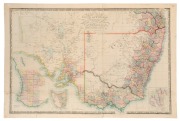 JAMES WYLD, "Map of South Australia, New South Wales, Van Diemen's Land, and Settled parts of Australia. Respectfully dedicated to Major Sir T.L. Mitchell....", [London, 457 West Strand], circa 1860, steel engraving with hand-colouring,  66 x 98cm (sheet