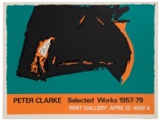 PETER CLARKE (b.1935), "Selected Works 1957-79 RMIT Gallery", silkscreen poster, 1979, 57 x 76cm.