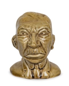 BILLY HUGHES pottery bust by EUNICE REBIE REID, early 20th century, incised "E.R. Reid", ​​​​​​​9cm high