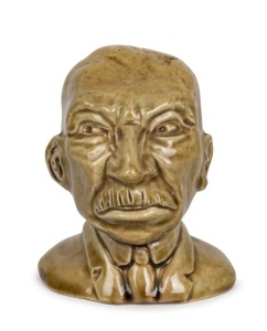 BILLY HUGHES pottery bust by EUNICE REBIE REID, early 20th century, incised "E.R. Reid", 9cm high