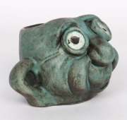HENRY BOLTE&nbsp;pottery face mug by GUS & BETTY McLAREN&nbsp;of Warrandyte, Victoria, circa 1970s. Modeled after a work by the noted political cartoonist LES TANNER. Incised "Designed By Tanner", ​​​​​​​11cm high, 17cm wide - 2
