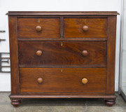 An Australian cedar chest of four drawers, circa 1880,&nbsp;