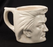BOB HAWKE cream ceramic character jug by Richmond Potteries, circa 1980, circular factory mark to base, ​​​​​​​11cm high - 2