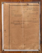 SOLITARY CONFINEMENT PRISONER'S MASK from the Maitland Prison in New South Wales, framed and mounted with paperwork attached verso, 19th century, frame 46 x 56cm overall - 2